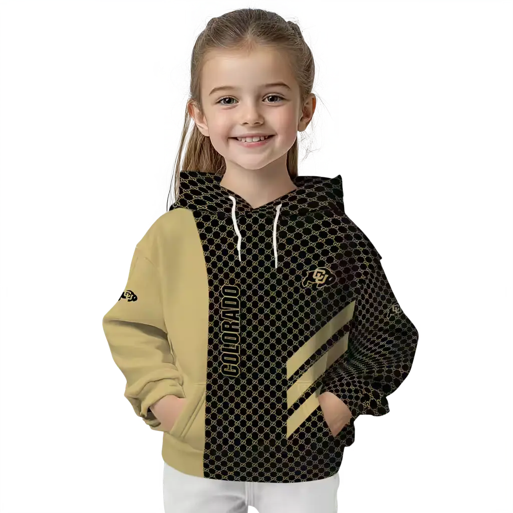 colorado buffaloes monogram pattern gold hoodie top rated colorado buffaloes monogram pattern gold hoodie top rated
