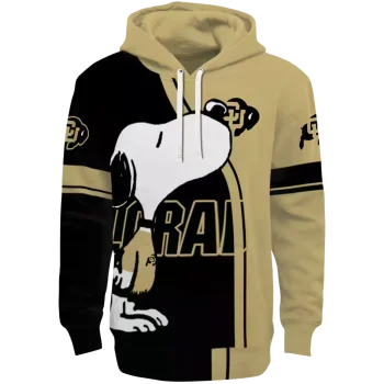 colorado buffaloes playful snoopy gold hoodie best selling