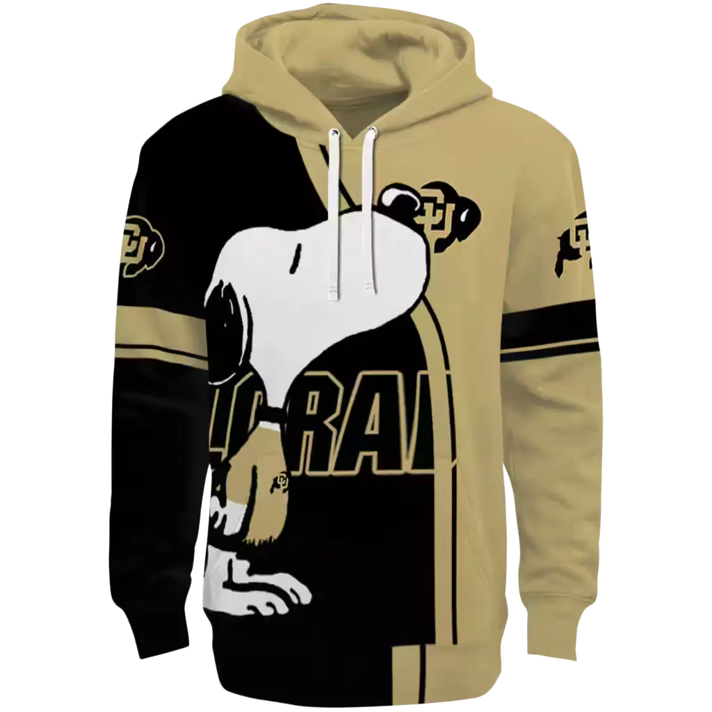 colorado buffaloes playful snoopy gold hoodie best selling colorado buffaloes playful snoopy gold hoodie best selling