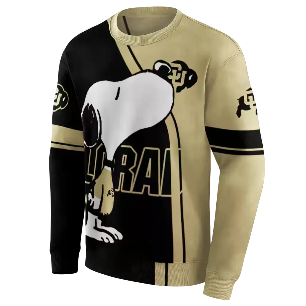 colorado buffaloes playful snoopy gold hoodie new arrival colorado buffaloes playful snoopy gold hoodie new arrival