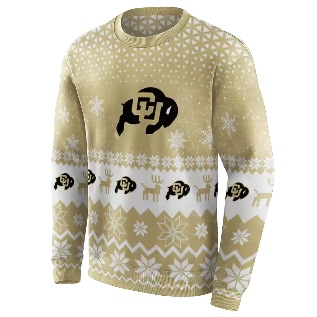 colorado buffaloes reindeer motif gold hoodie new arrival colorado buffaloes reindeer motif gold hoodie new arrival