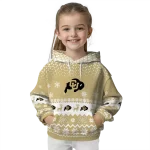 colorado buffaloes reindeer motif gold hoodie best selling