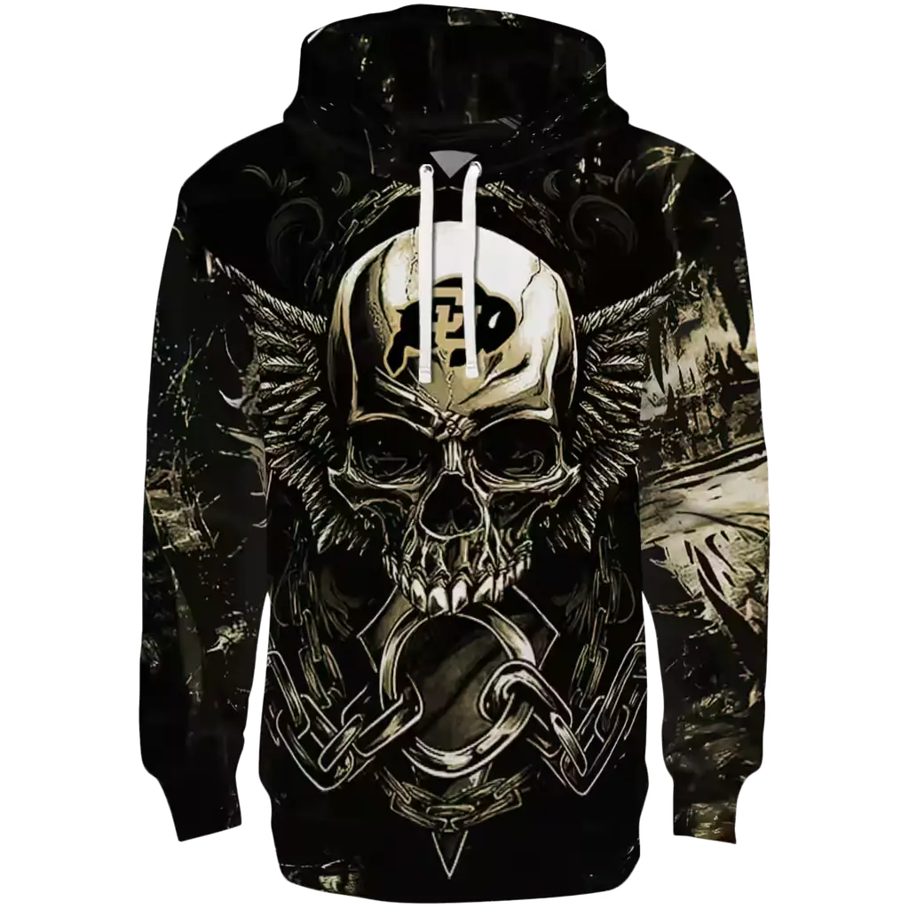 colorado buffaloes skull artwork gold black hoodie best selling colorado buffaloes skull artwork gold black hoodie best selling