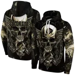 colorado buffaloes skull artwork gold black hoodie best selling