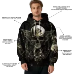 colorado buffaloes skull artwork gold black hoodie best selling
