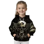 colorado buffaloes skull artwork gold black hoodie best selling