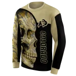 colorado buffaloes skull motif gold black hoodie best selling