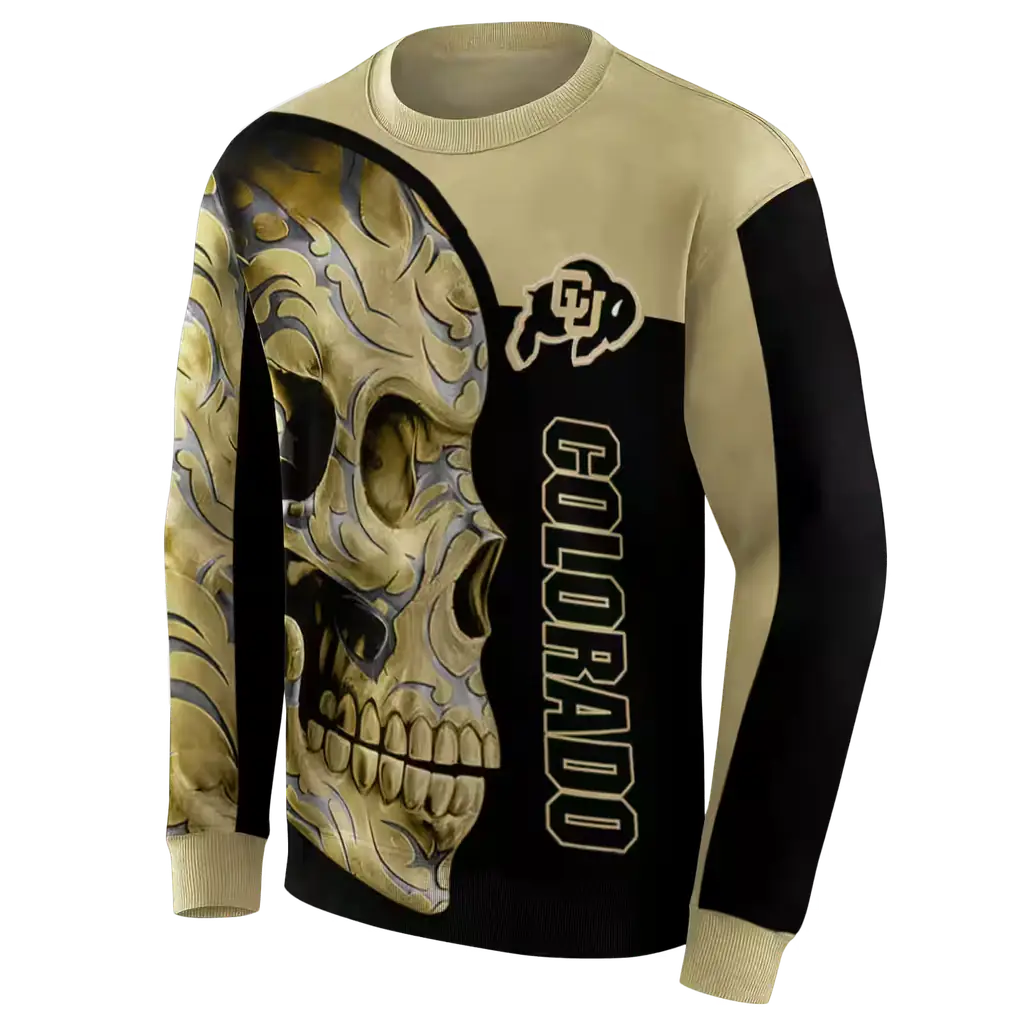 colorado buffaloes skull motif gold black hoodie new arrival colorado buffaloes skull motif gold black hoodie new arrival