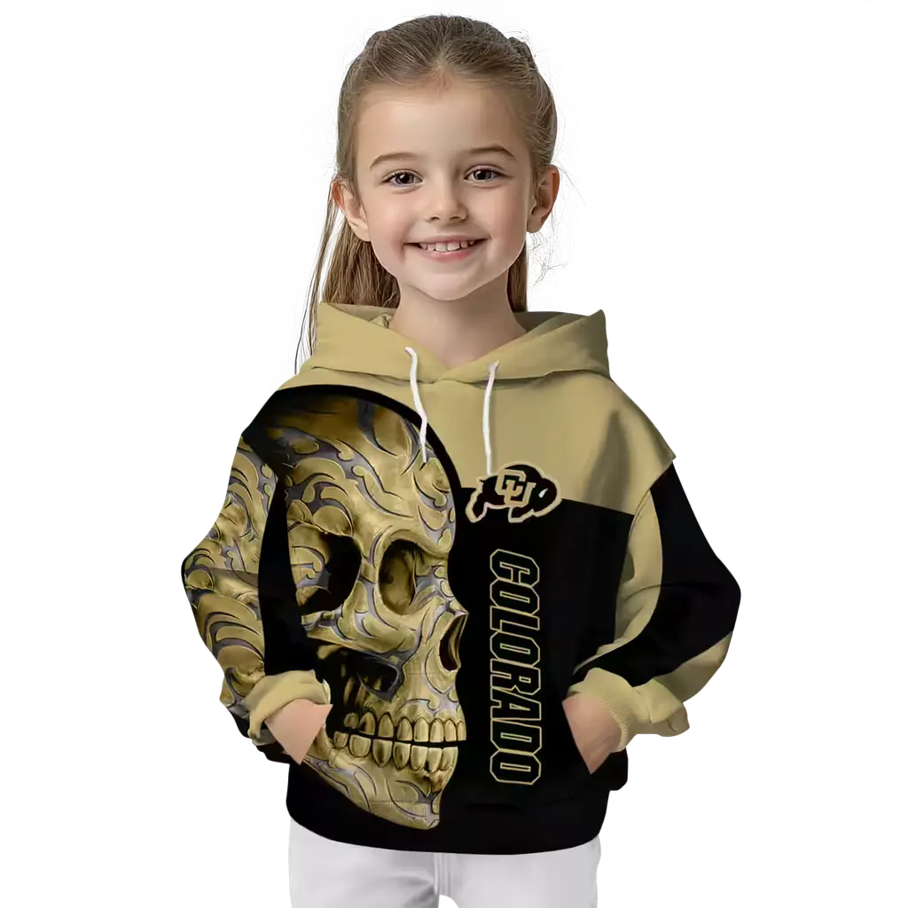 colorado buffaloes skull motif gold black hoodie top rated colorado buffaloes skull motif gold black hoodie top rated