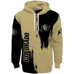 colorado buffaloes splatter effect gold hoodie best selling