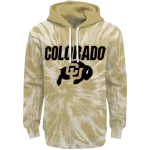 colorado buffaloes tie dye pattern gold hoodie best selling