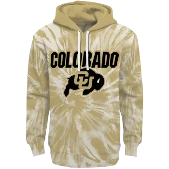 colorado buffaloes tie dye pattern gold hoodie best selling