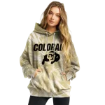colorado buffaloes tie dye pattern gold hoodie best selling