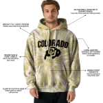 colorado buffaloes tie dye pattern gold hoodie best selling