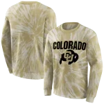 colorado buffaloes tie dye pattern gold hoodie best selling