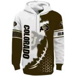 colorado buffaloes triangular pattern gold white hoodie best selling