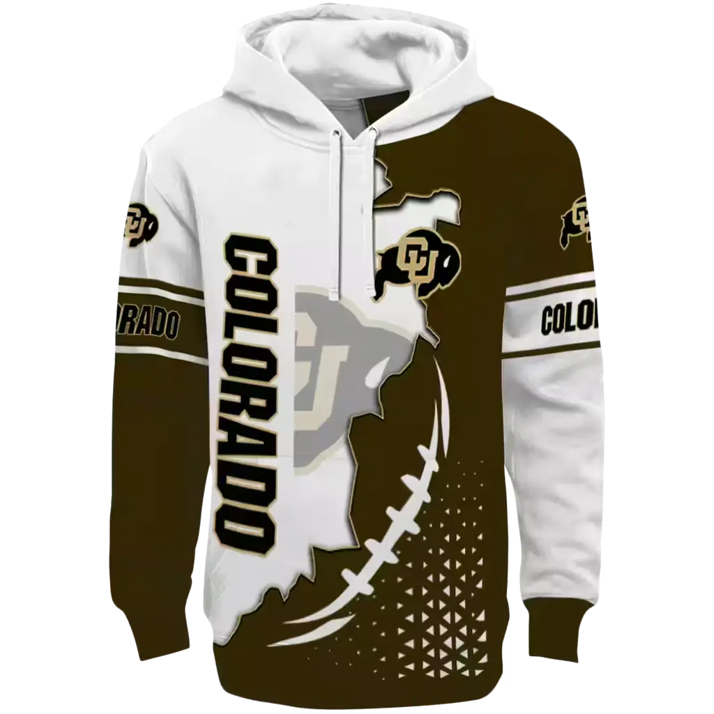 colorado buffaloes triangular pattern gold white hoodie best selling colorado buffaloes triangular pattern gold white hoodie best selling