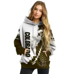 colorado buffaloes triangular pattern gold white hoodie best selling