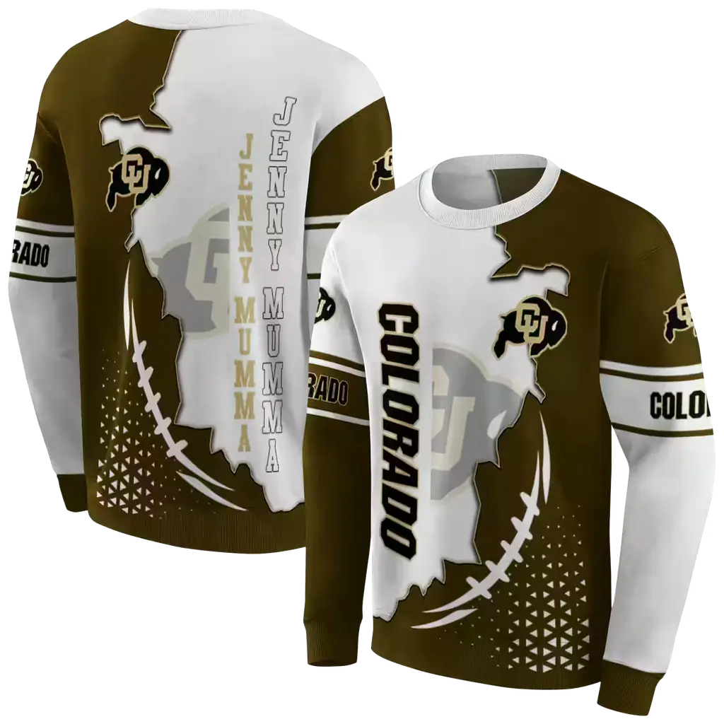 colorado buffaloes triangular pattern gold white hoodie premium grade colorado buffaloes triangular pattern gold white hoodie premium grade