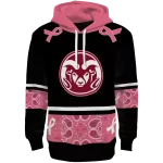 colorado state rams awareness ribbon black pink hoodie best selling
