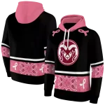 colorado state rams awareness ribbon black pink hoodie best selling