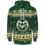 colorado state rams christmas trees green hoodie best selling