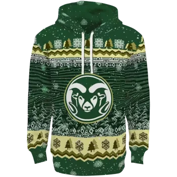 colorado state rams christmas trees green hoodie best selling