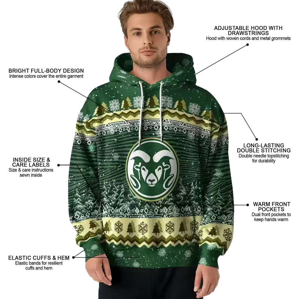 colorado state rams christmas trees green hoodie latest model colorado state rams christmas trees green hoodie latest model