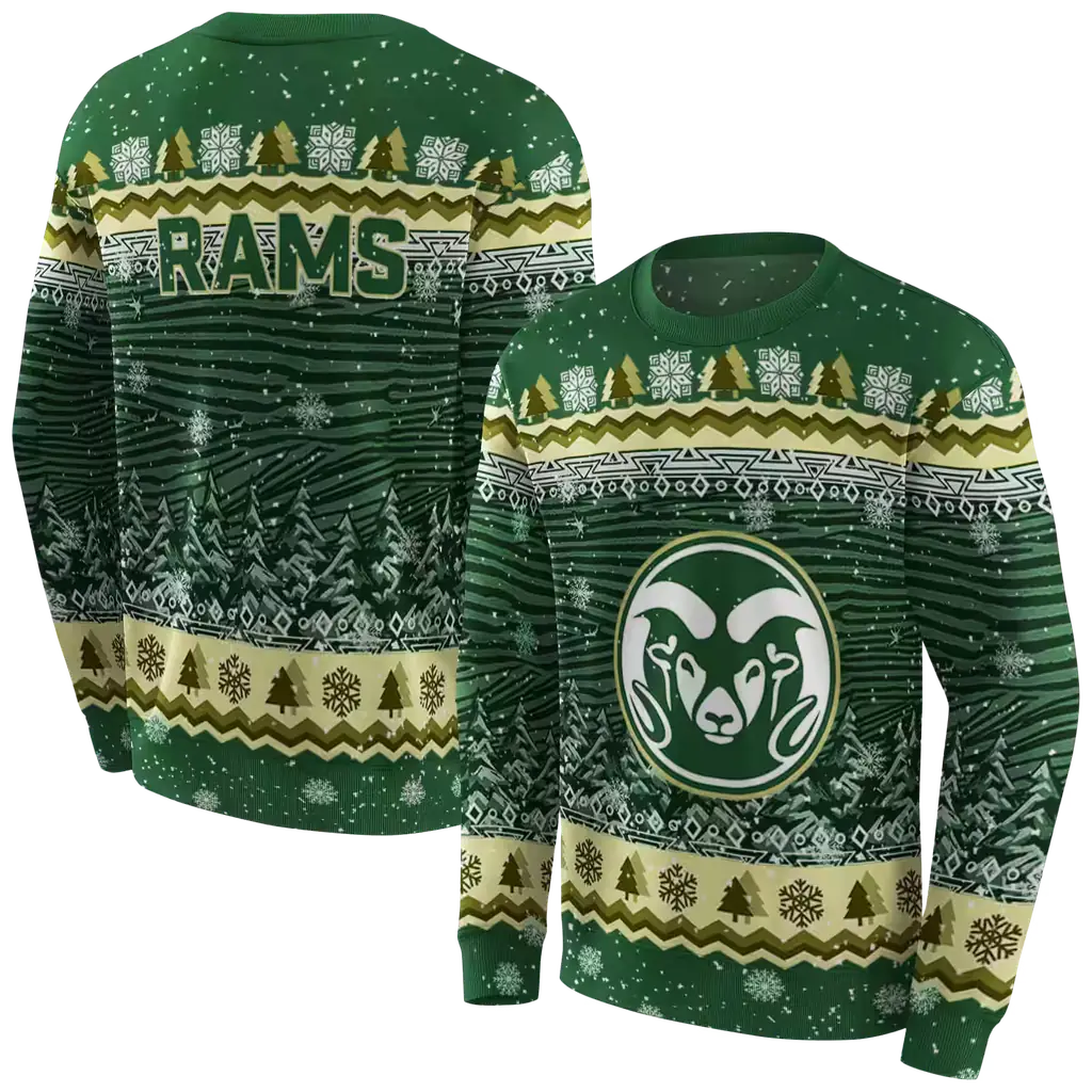 colorado state rams christmas trees green hoodie premium grade colorado state rams christmas trees green hoodie premium grade