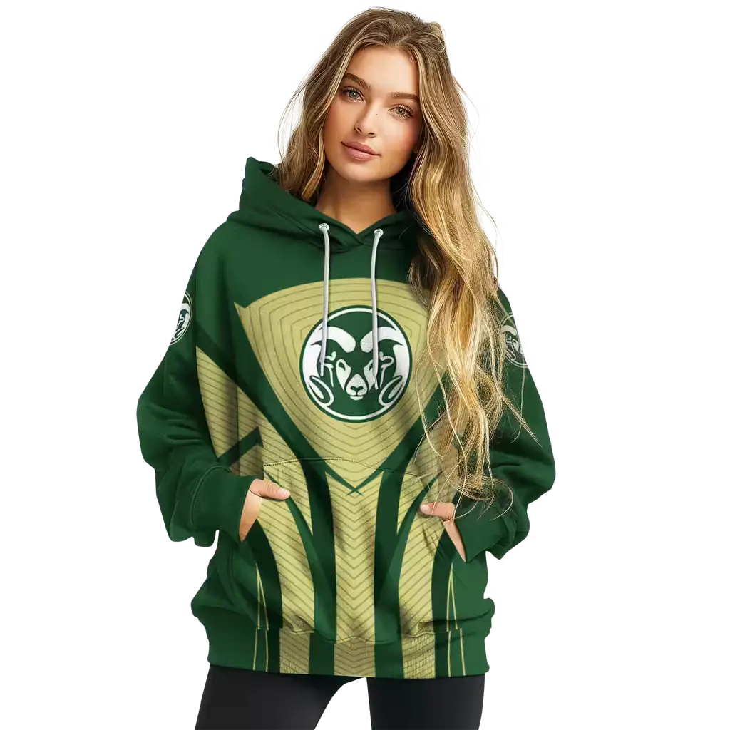 colorado state rams concentric lines green black hoodie high quality colorado state rams concentric lines green black hoodie high quality