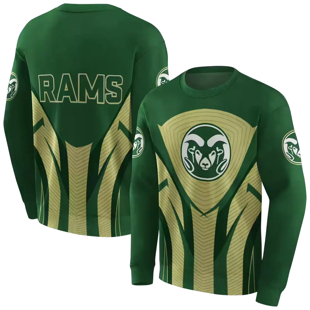 colorado state rams concentric lines green black hoodie premium grade colorado state rams concentric lines green black hoodie premium grade
