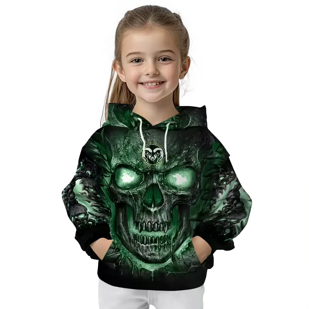 colorado state rams demonic skull green black hoodie top rated colorado state rams demonic skull green black hoodie top rated