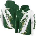colorado state rams dynamic slash green white hoodie best selling