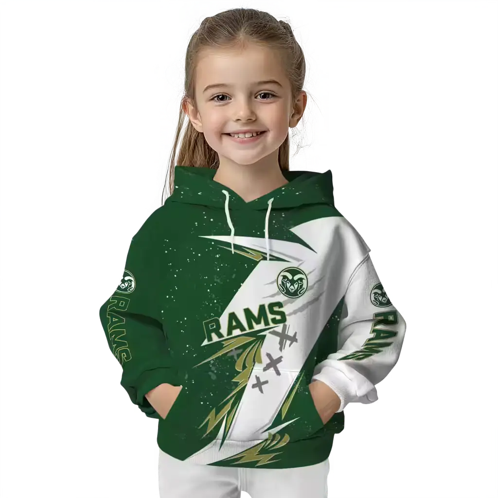 colorado state rams dynamic slash green white hoodie top rated colorado state rams dynamic slash green white hoodie top rated