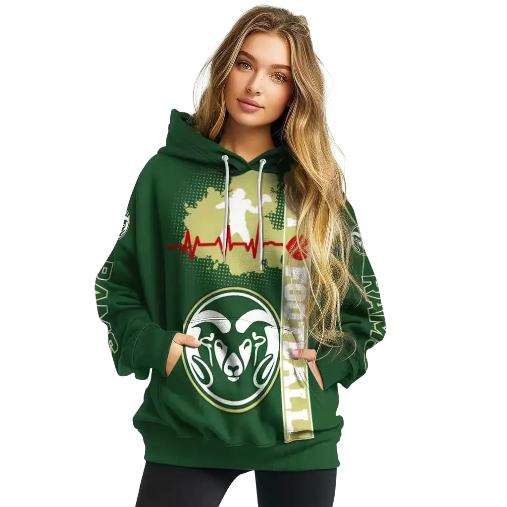 colorado state rams football heartbeat green hoodie high quality colorado state rams football heartbeat green hoodie high quality