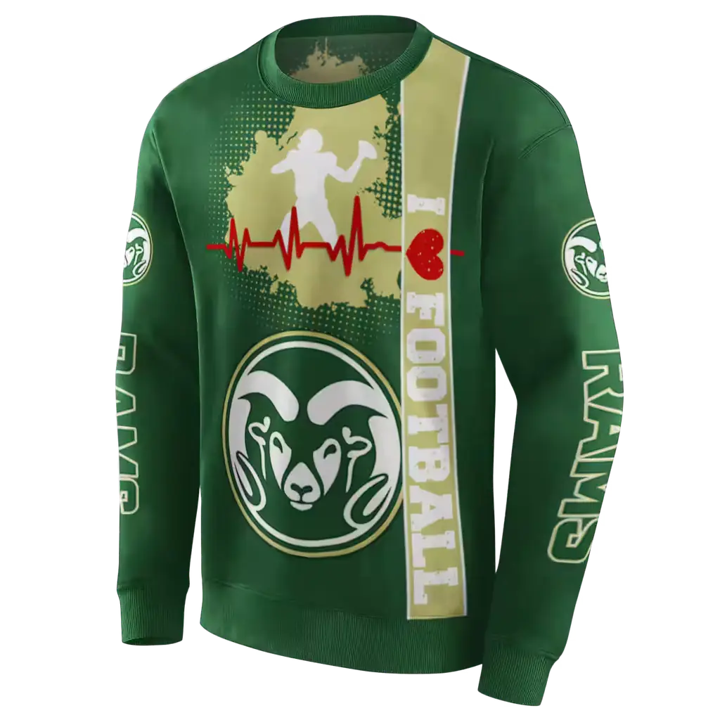 colorado state rams football heartbeat green hoodie new arrival colorado state rams football heartbeat green hoodie new arrival