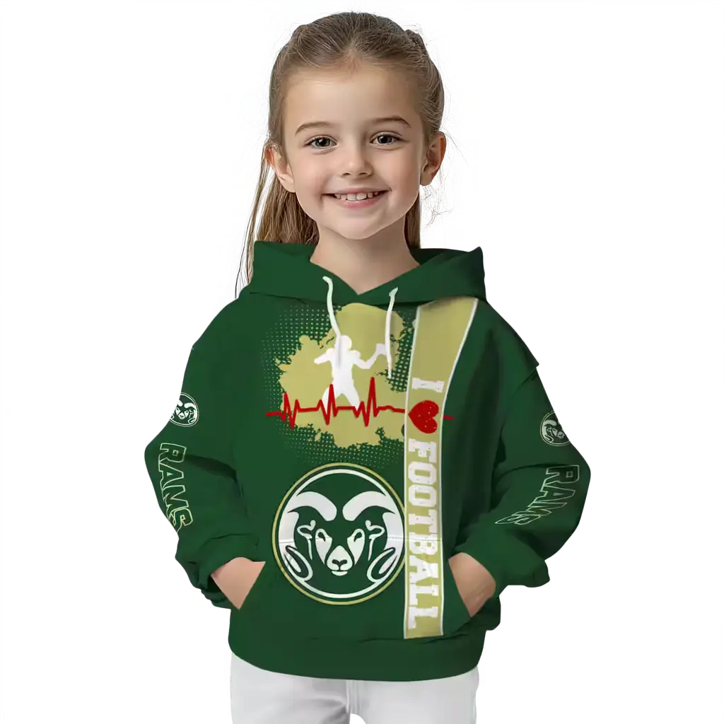 colorado state rams football heartbeat green hoodie top rated colorado state rams football heartbeat green hoodie top rated