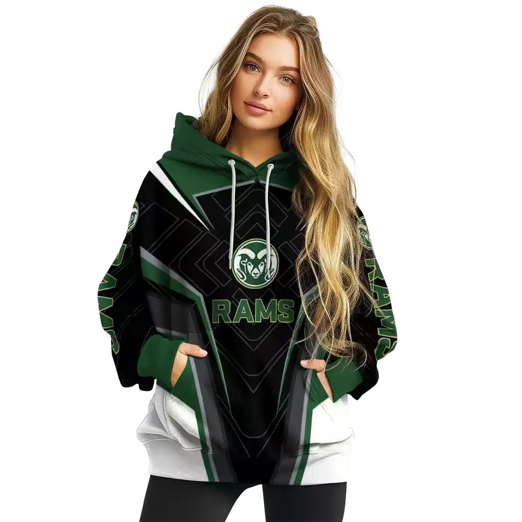colorado state rams futuristic pattern green black hoodie high quality colorado state rams futuristic pattern green black hoodie high quality