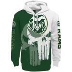 colorado state rams graphic punisher green white hoodie best selling
