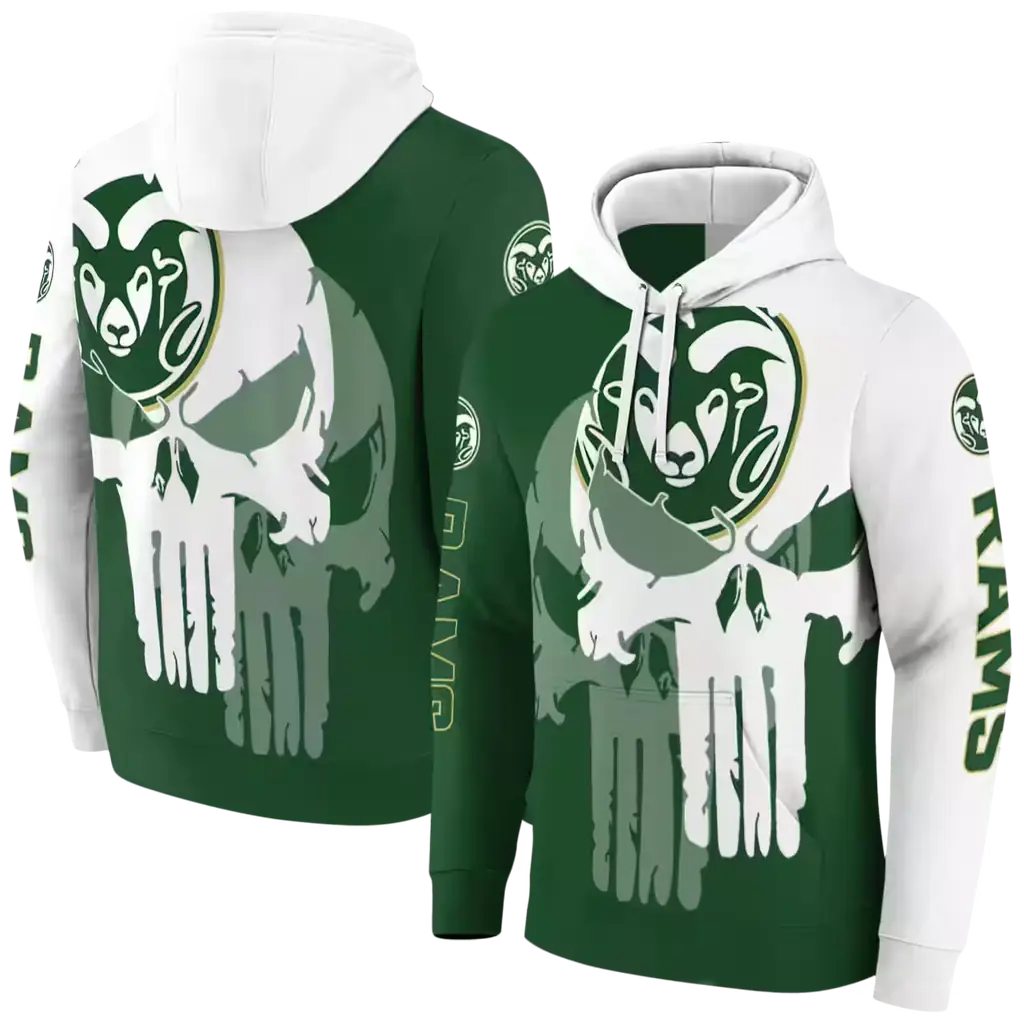 colorado state rams graphic punisher green white hoodie fashion forward colorado state rams graphic punisher green white hoodie fashion forward