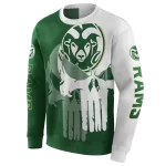 colorado state rams graphic punisher green white hoodie best selling