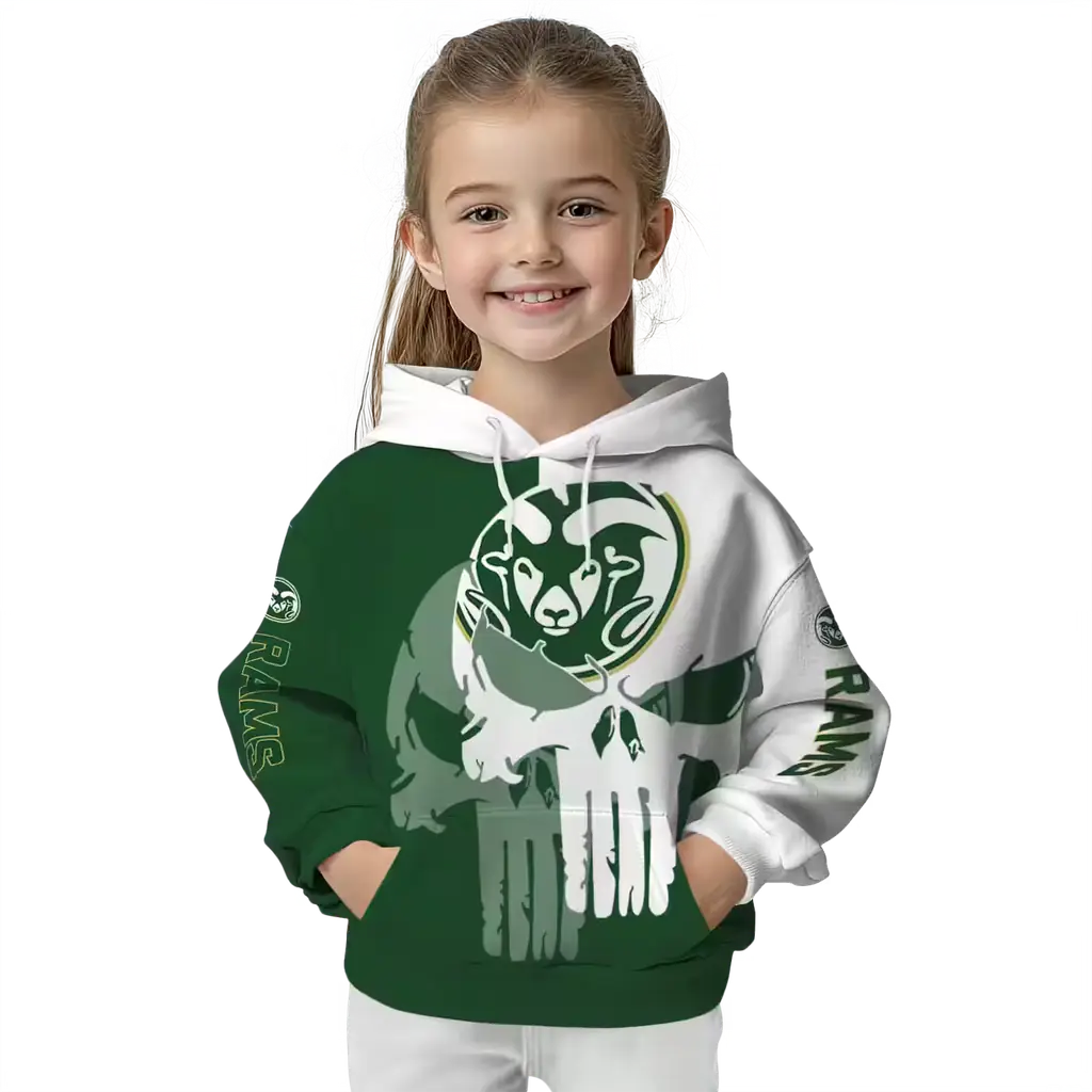 colorado state rams graphic punisher green white hoodie top rated colorado state rams graphic punisher green white hoodie top rated