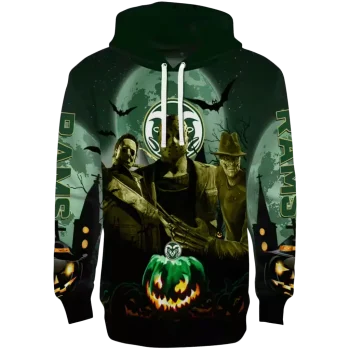 colorado state rams halloween vibes green black hoodie best selling