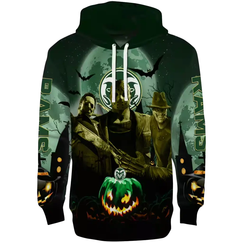 colorado state rams halloween vibes green black hoodie best selling colorado state rams halloween vibes green black hoodie best selling