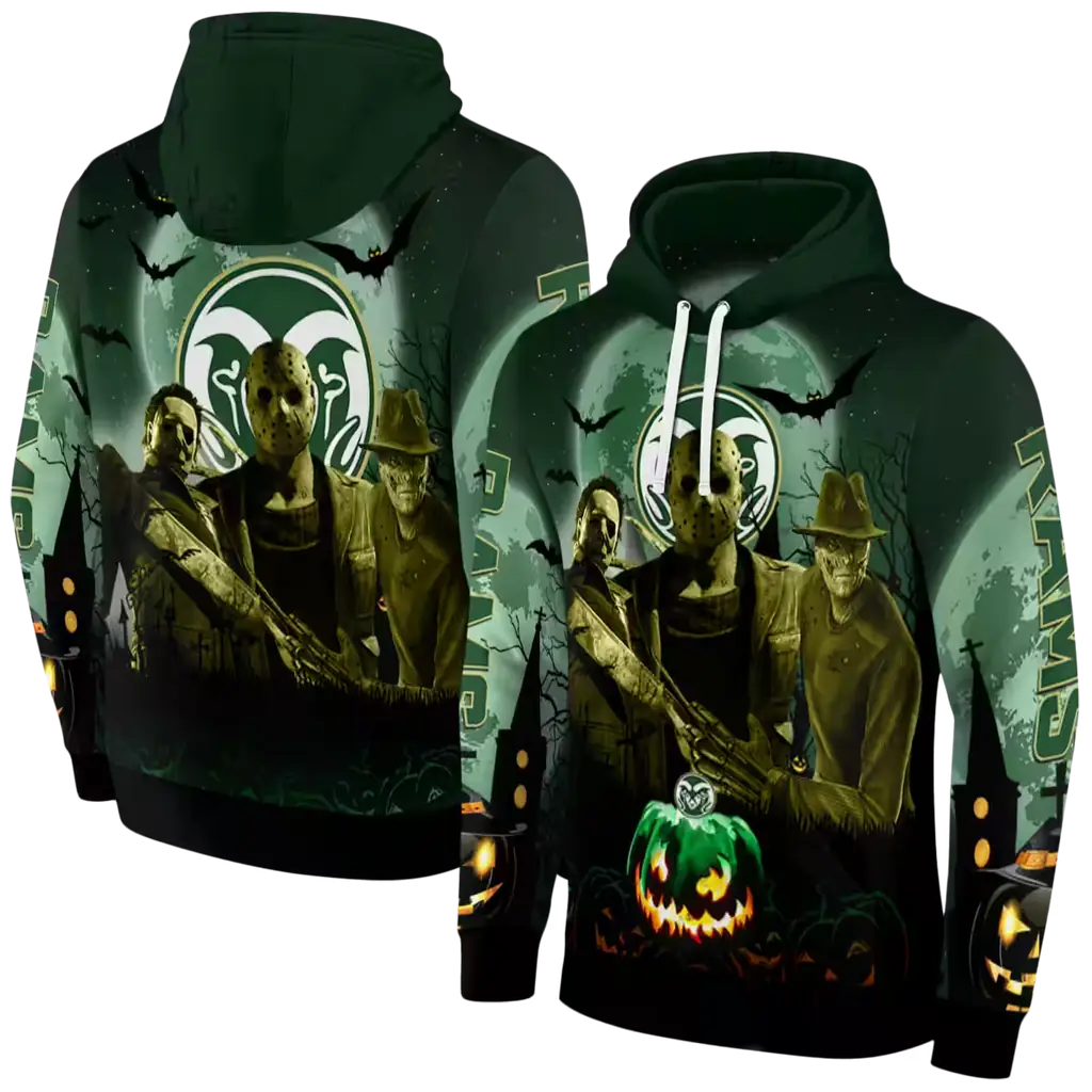 colorado state rams halloween vibes green black hoodie fashion forward colorado state rams halloween vibes green black hoodie fashion forward