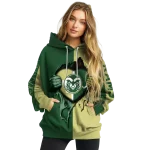colorado state rams heartbeat graphic green hoodie best selling