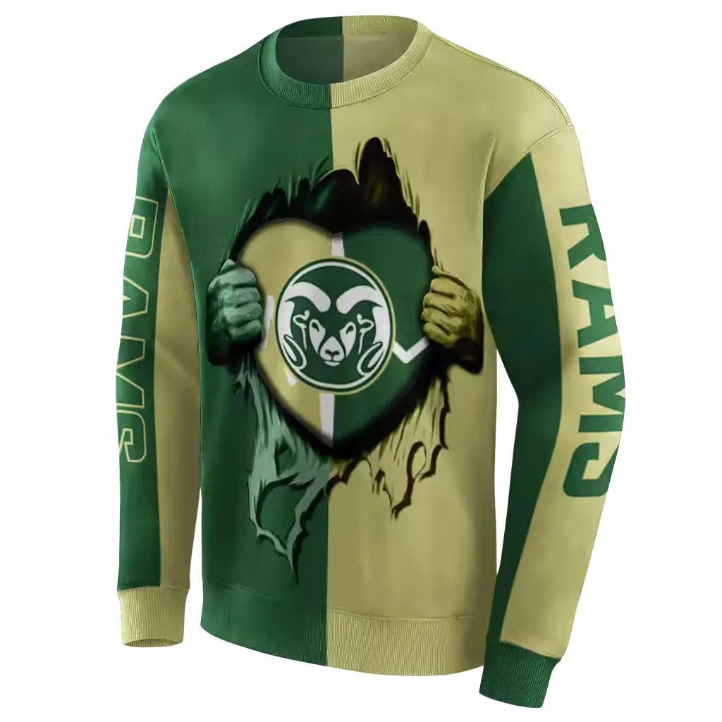colorado state rams heartbeat graphic green hoodie new arrival colorado state rams heartbeat graphic green hoodie new arrival