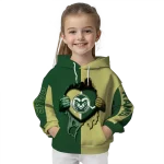 colorado state rams heartbeat graphic green hoodie best selling