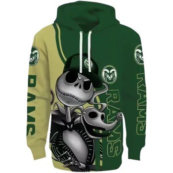 colorado state rams jack skellington green hoodie best selling