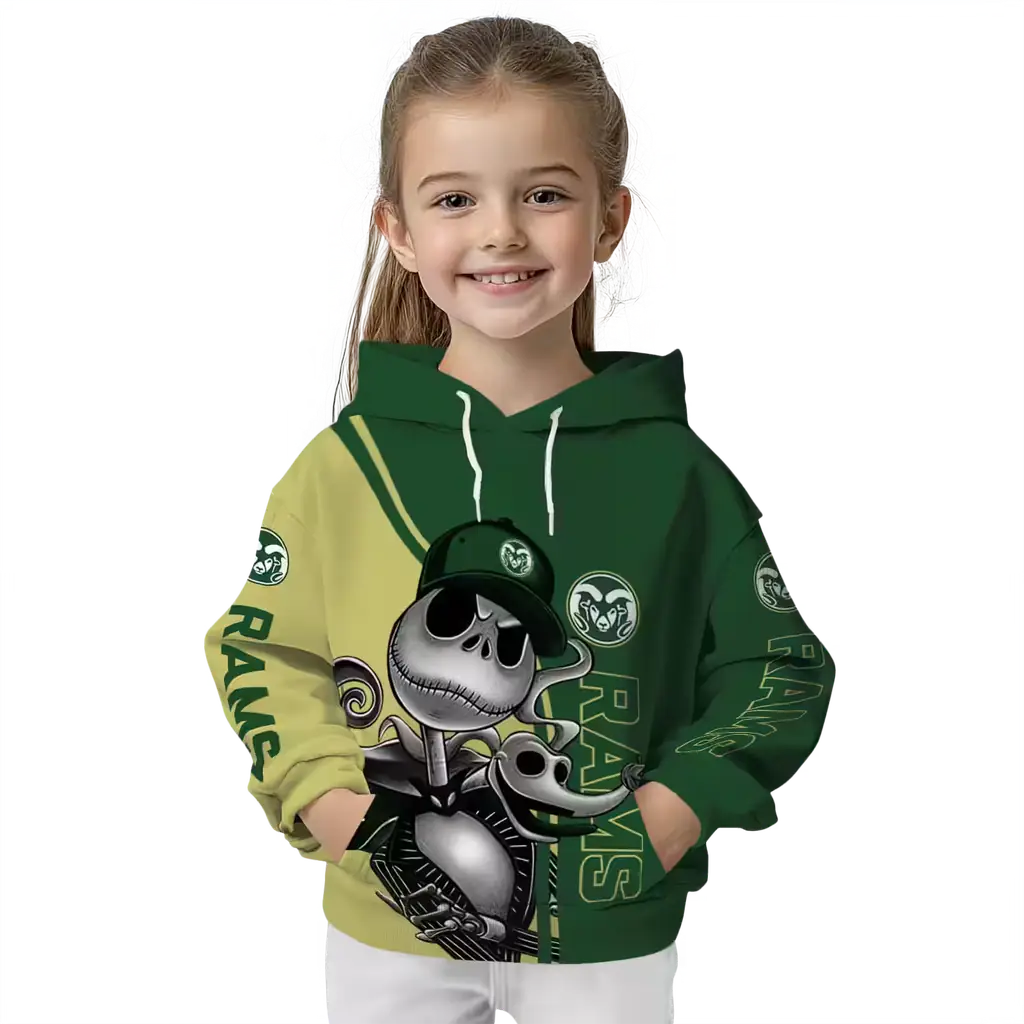 colorado state rams jack skellington green hoodie top rated colorado state rams jack skellington green hoodie top rated
